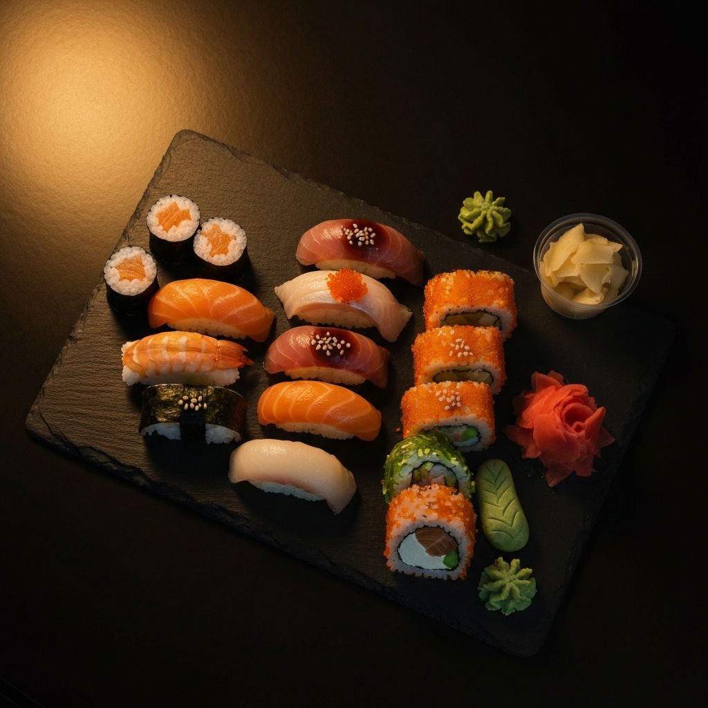 Prato de sushi premium variado