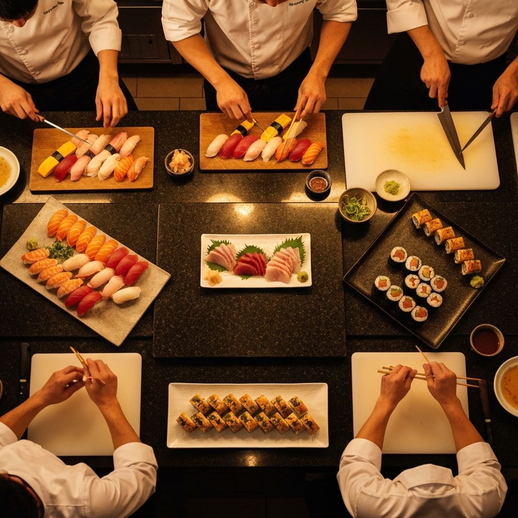 Producao de sushi em escala