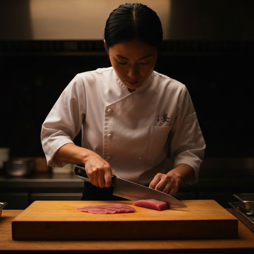 Habilidade com facas japonesas